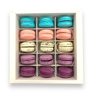 Luxe macaronsbox met 15 macarons (zelf samenstellen)