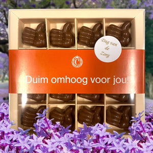 Chocoladeduimpjes Dag van de Zorg! Brievenbuspost - Macaronstore.nl