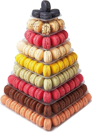 Transparante vierkante Macaron standaard max 210 macarons - Macaronstore.nl
