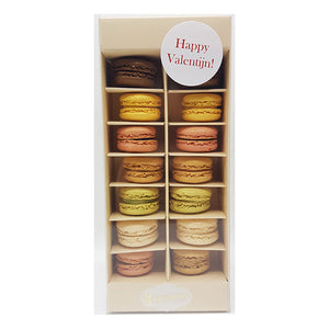 Valentijn Macarons de Paris 14 stuks in luxe doosje - Macaronstore.nl